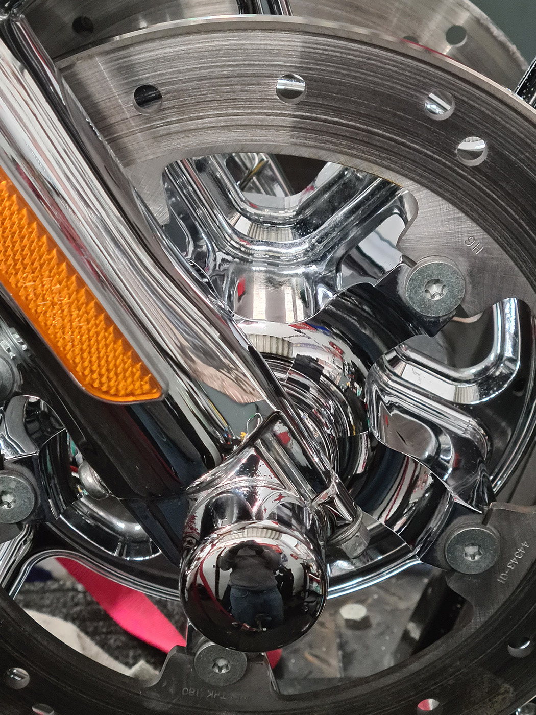 Harley-Davidson Softail Deluxe Vorderrad nach Aufbereitung Harley-Davidson Softail Deluxe Vorderrad nach Aufbereitung