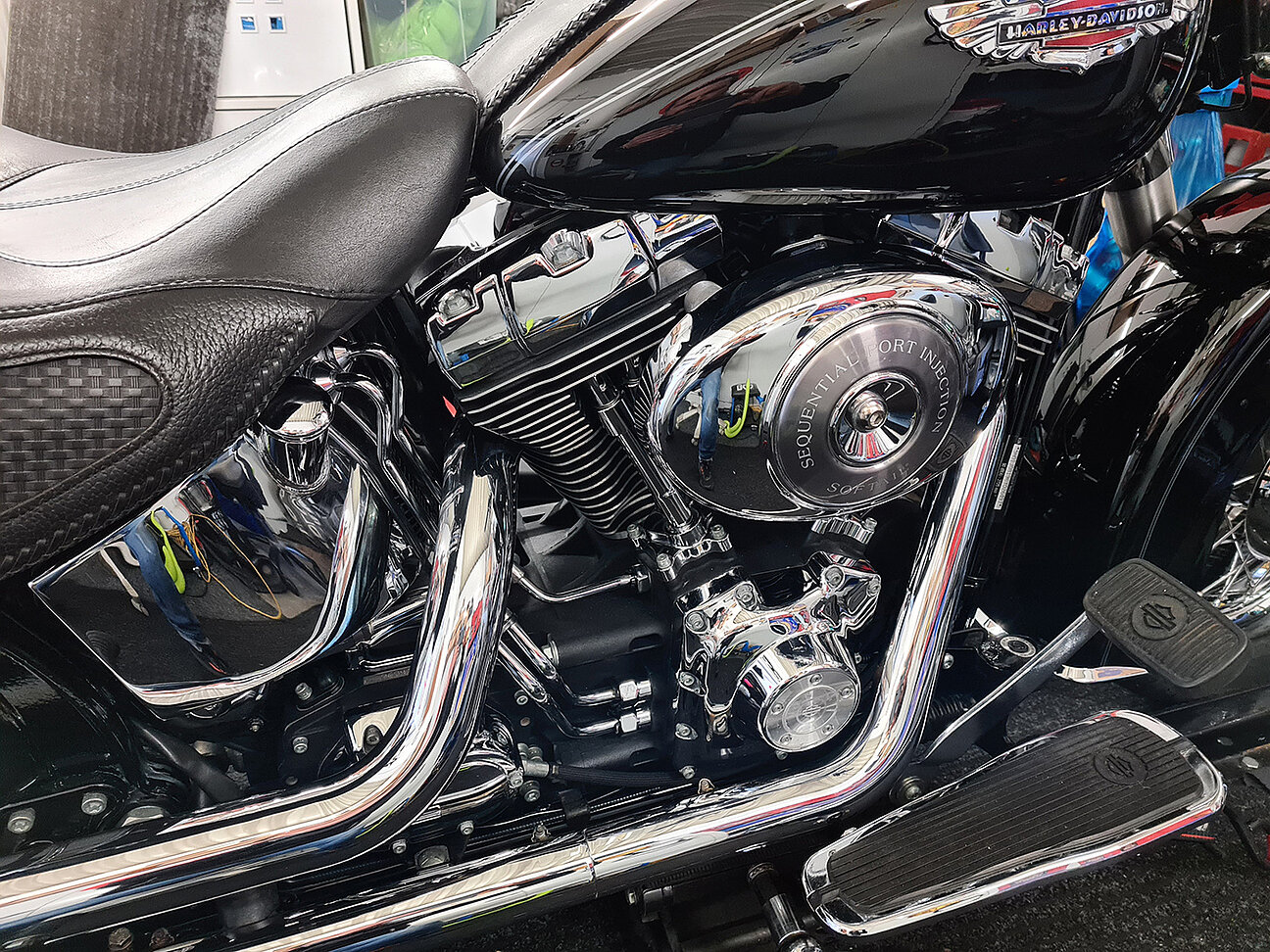 Harley-Davidson Softail Deluxe Motorblock nach Aufbereitung Harley-Davidson Softail Deluxe Motorblock nach Aufbereitung