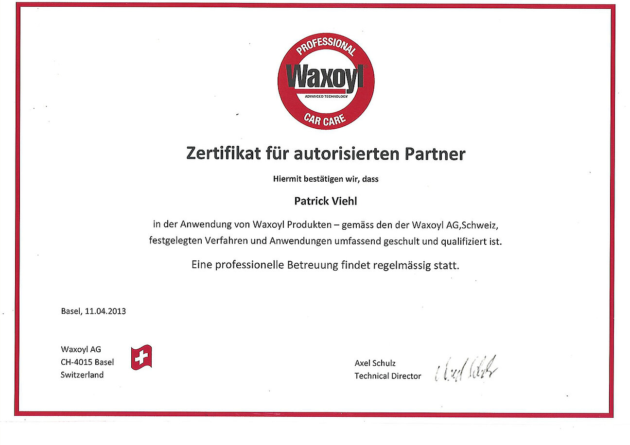 VIPA Autopflege - Partner der Waxoyl AG